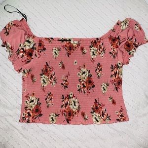 Forever 21 Plus Floral Smocked Blouse